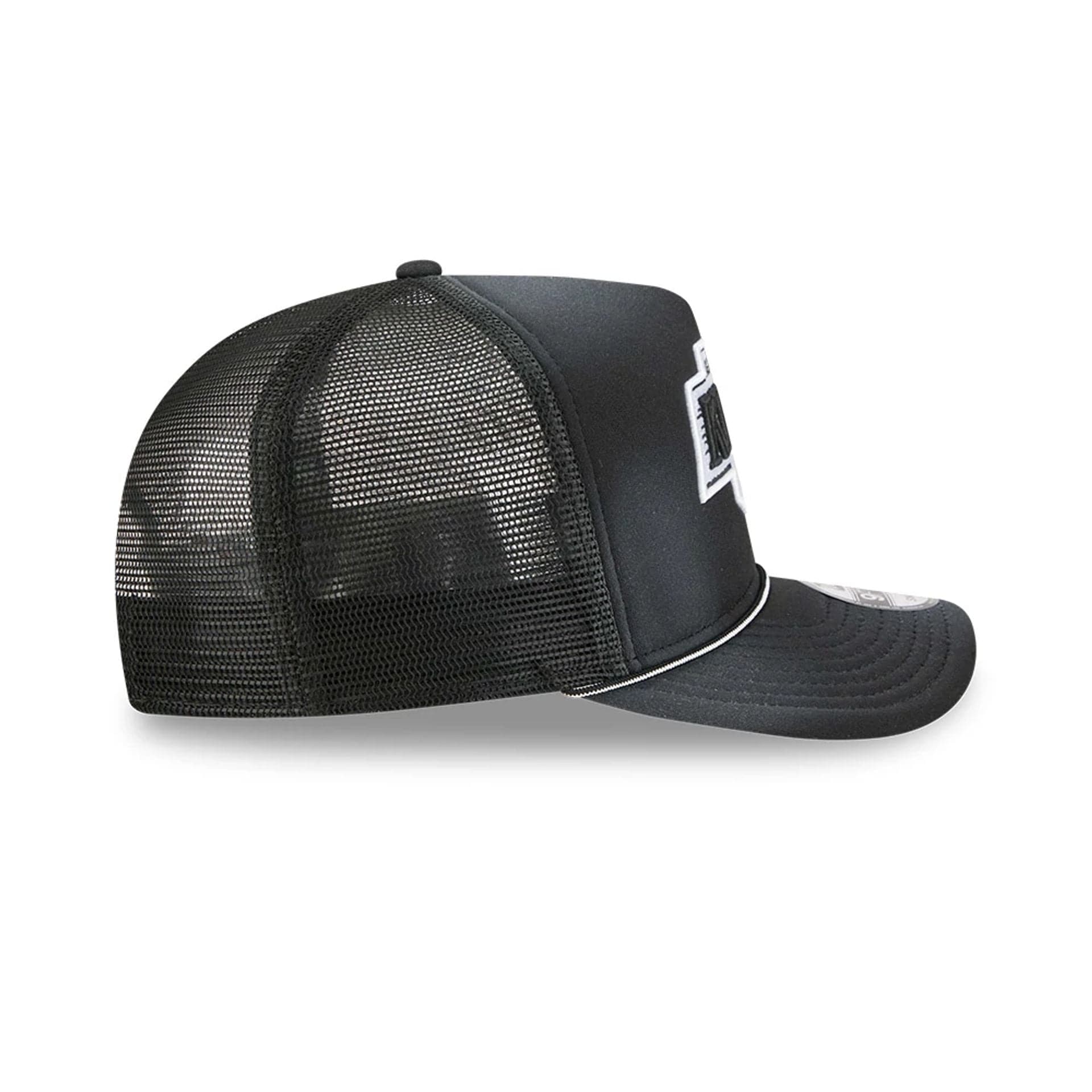 Pictured is this NHL Washed LA Kings 9FIFTY A-Frame Trucker cap in black. 6
