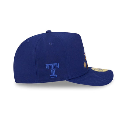 Pictured is this MLB Cartoon Texas Rangers 59FIFTY A-Frame Fitted cap in Navy. 5