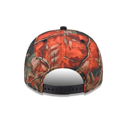 Pictured is this MLB Leaves Boston Red Sox 9FIFTY A-Frame Snapback cap in bright orange. 7