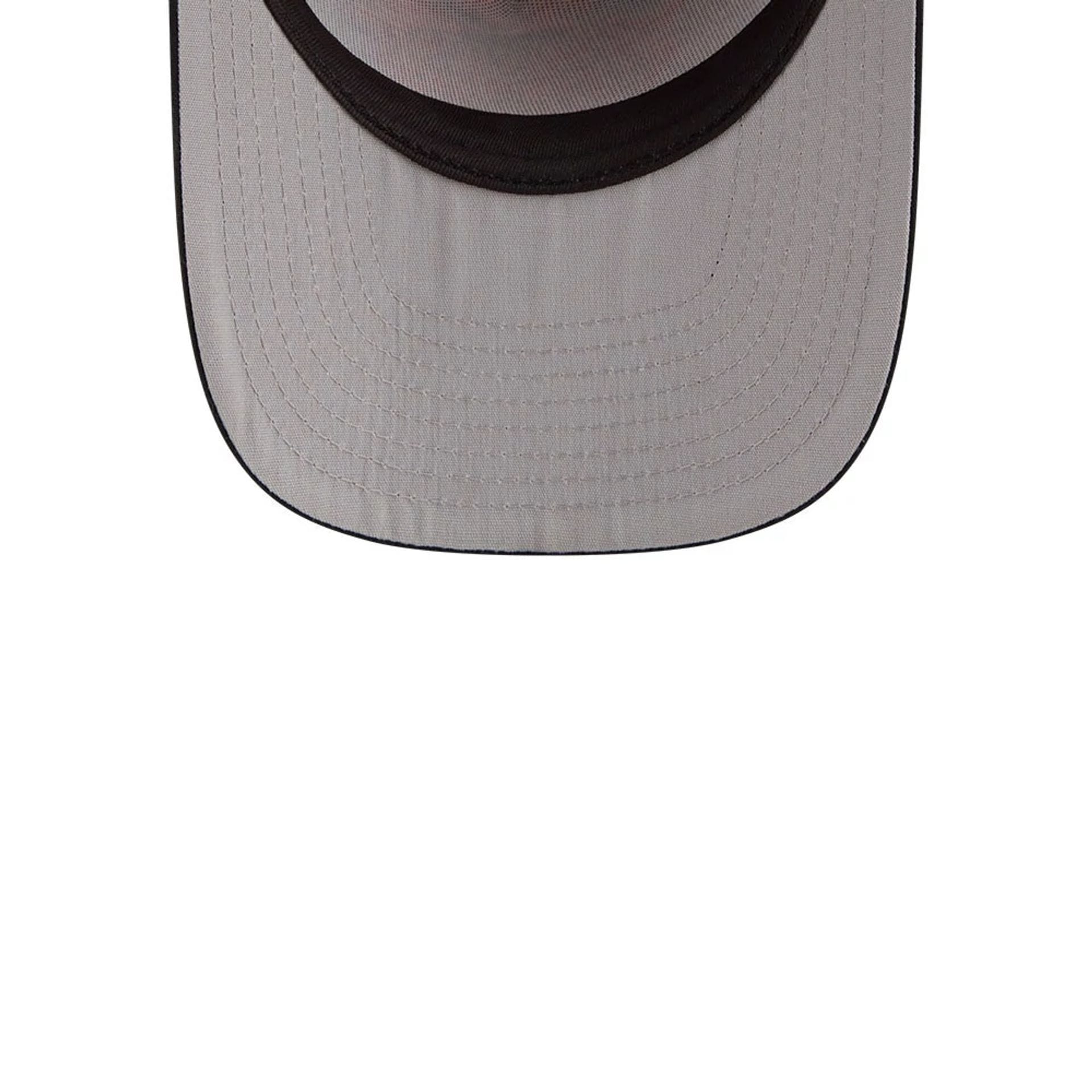 Pictured is this MLB Leaves New York Mets 9FIFTY A-Frame Snapback cap in bright orange. 2
