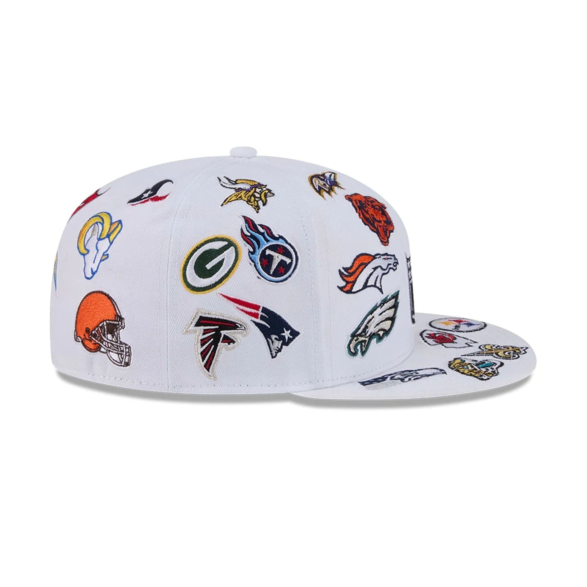 Pictured is this NFL All Over 59FIFTY Fitted cap in white. 6