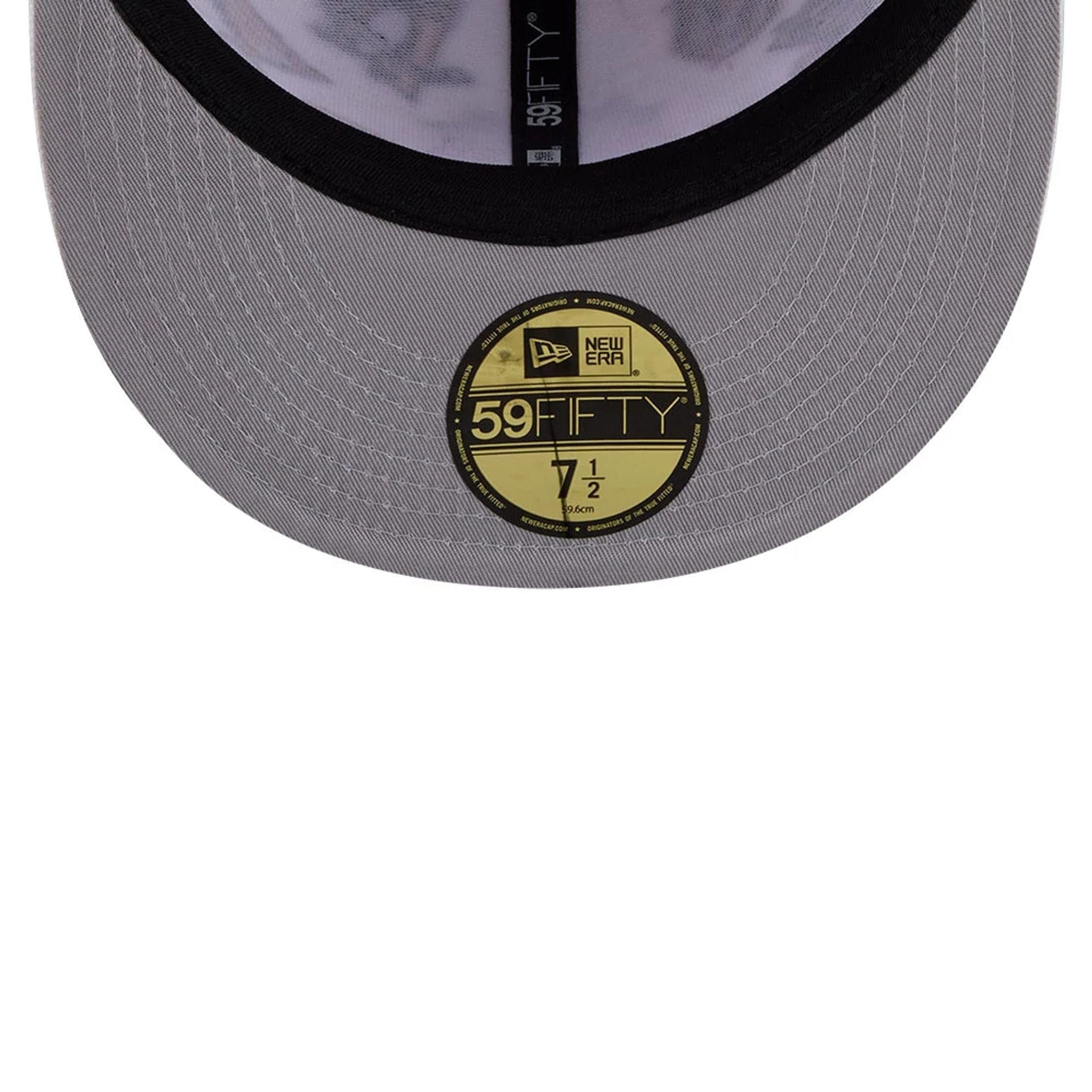 Pictured is this NHL All Over 59FIFTY Fitted cap in white. 2