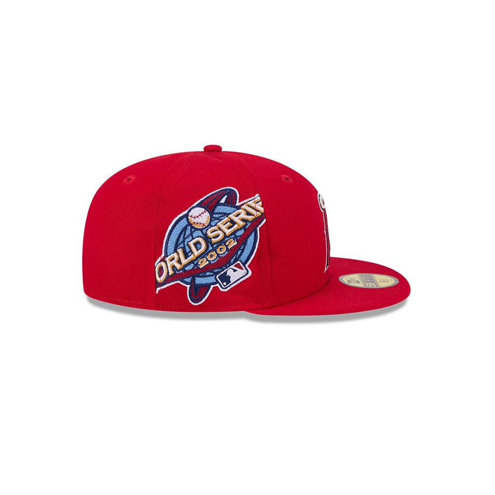 Pictured is this MLB Hidden Hit LA Angels 59FIFTY Fitted cap in red. 5