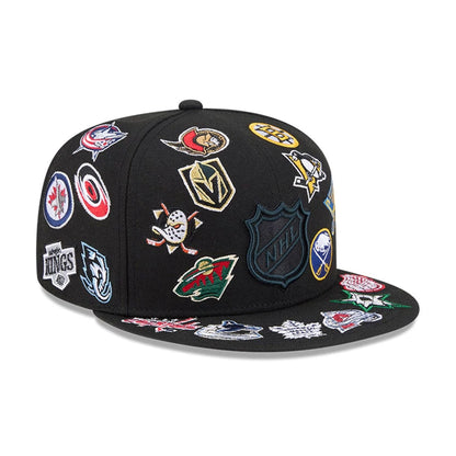 Pictured is this NHL All Over 59FIFTY Fitted cap in black. 4