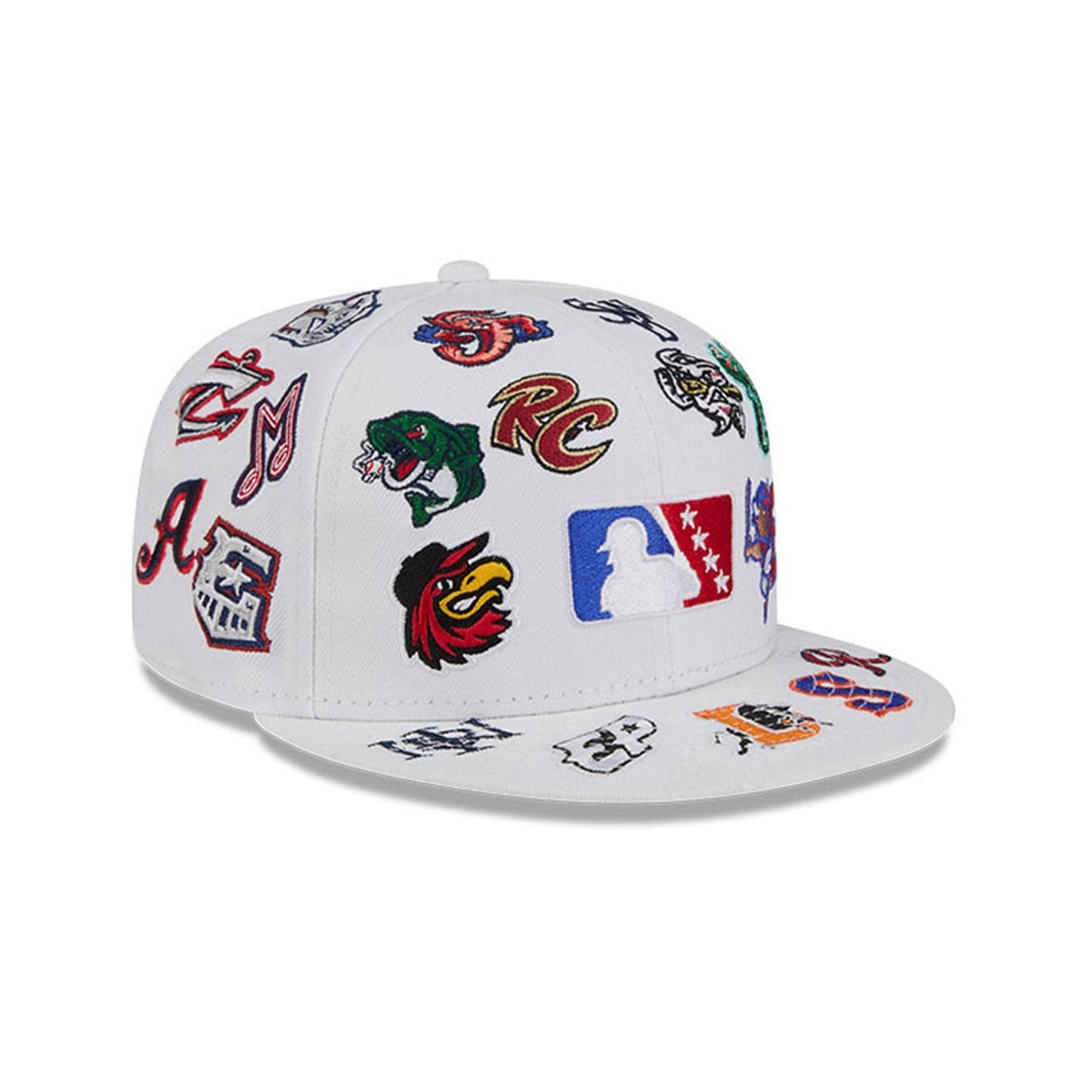 Pictured is this MiLB All Over 59FIFTY Fitted cap in white. 3
