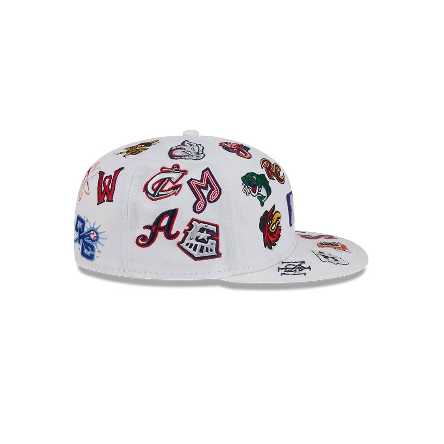 Pictured is this MiLB All Over 59FIFTY Fitted cap in white. 7