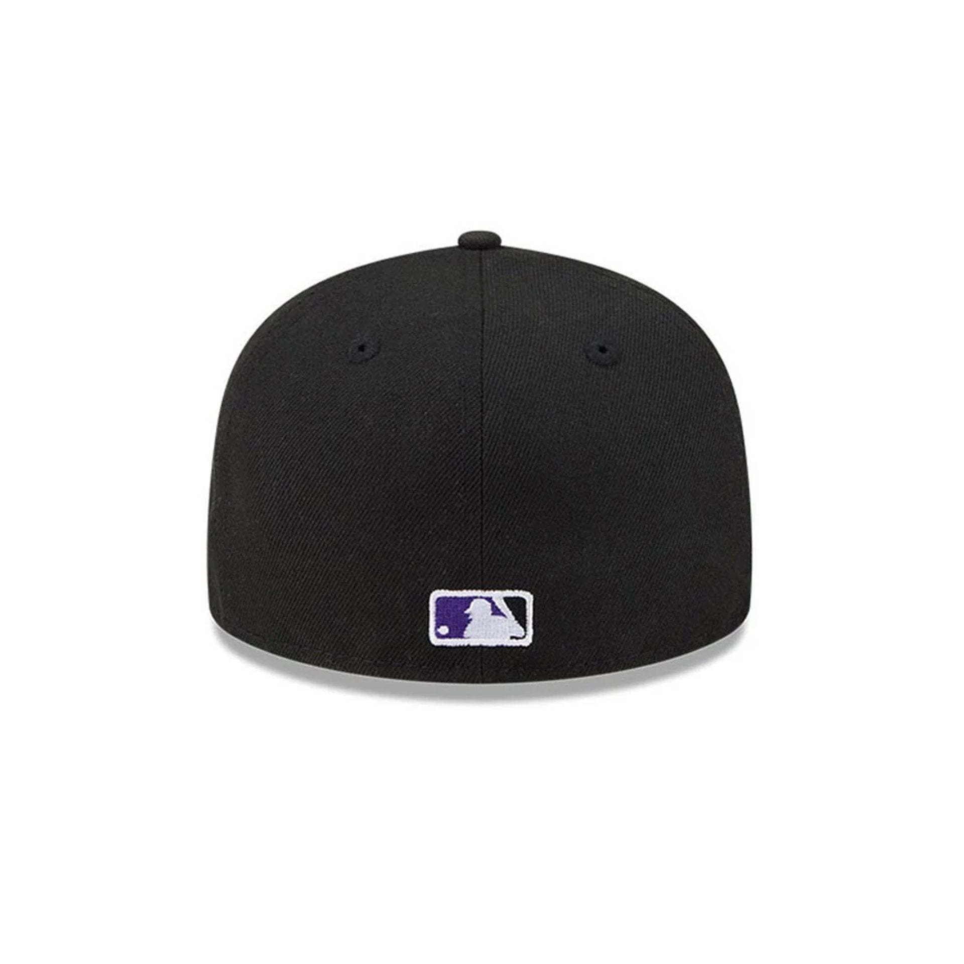 Pictured is this MLB Hidden Hit Colorado Rockies 59FIFTY Fitted cap in black. 7