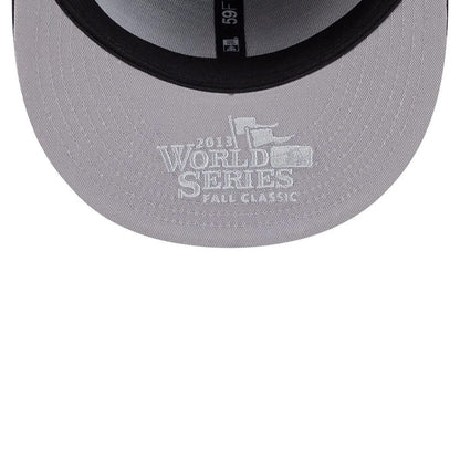 Pictured is this MLB Hidden Hit Boston Red Sox 59FIFTY Fitted cap in navy. 2
