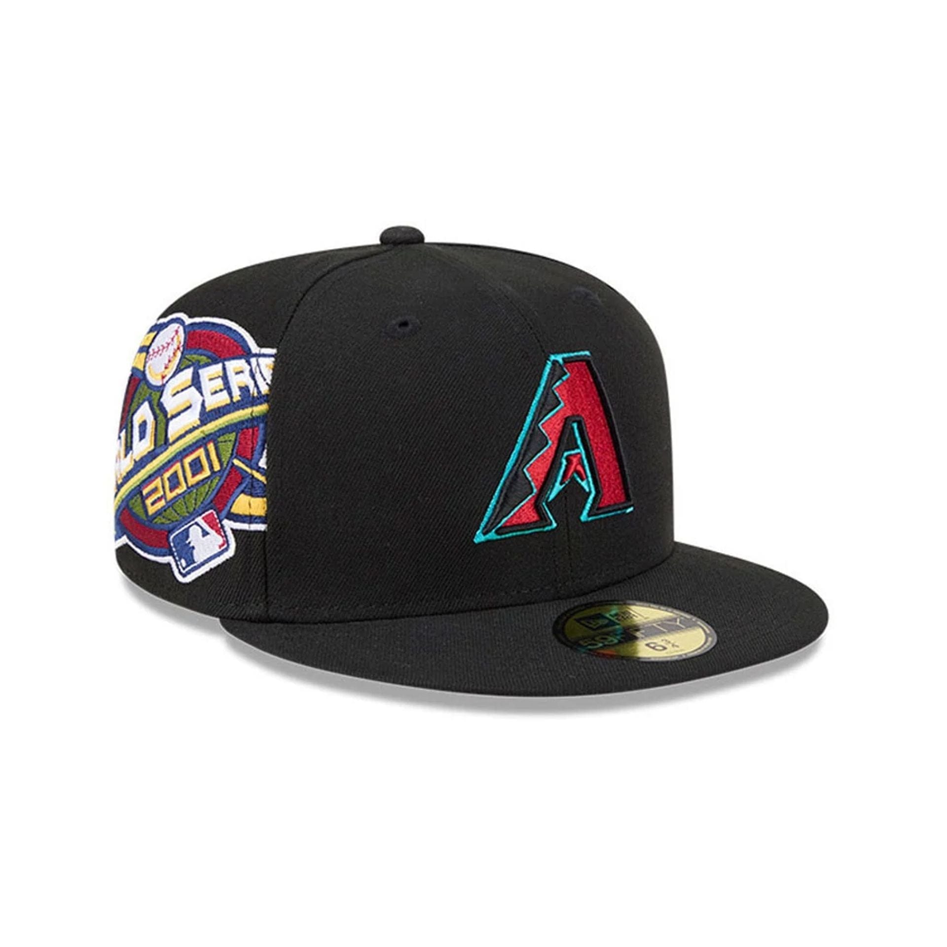 Pictured is this MLB Hidden Hit Arizona Diamondbacks 59FIFTY Fitted cap in black. 1