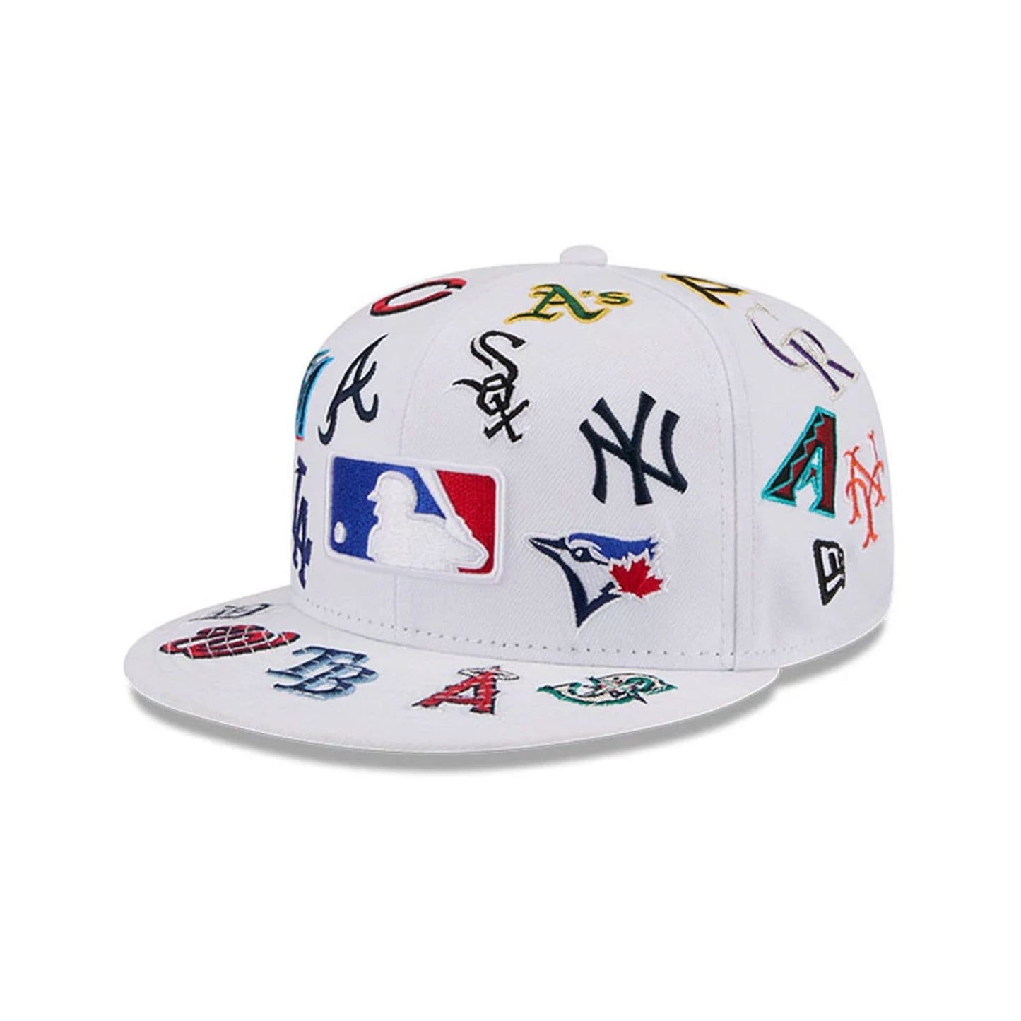 Pictured is this MLB All Over 59FIFTY Fitted cap in white. 8