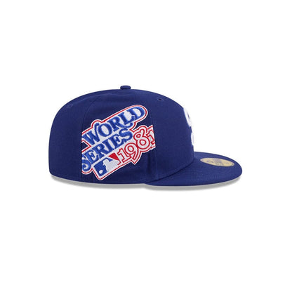 Pictured is this MLB Hidden Hit LA Dodgers Cooperstown 59FIFTY Fitted cap in dark blue. 5
