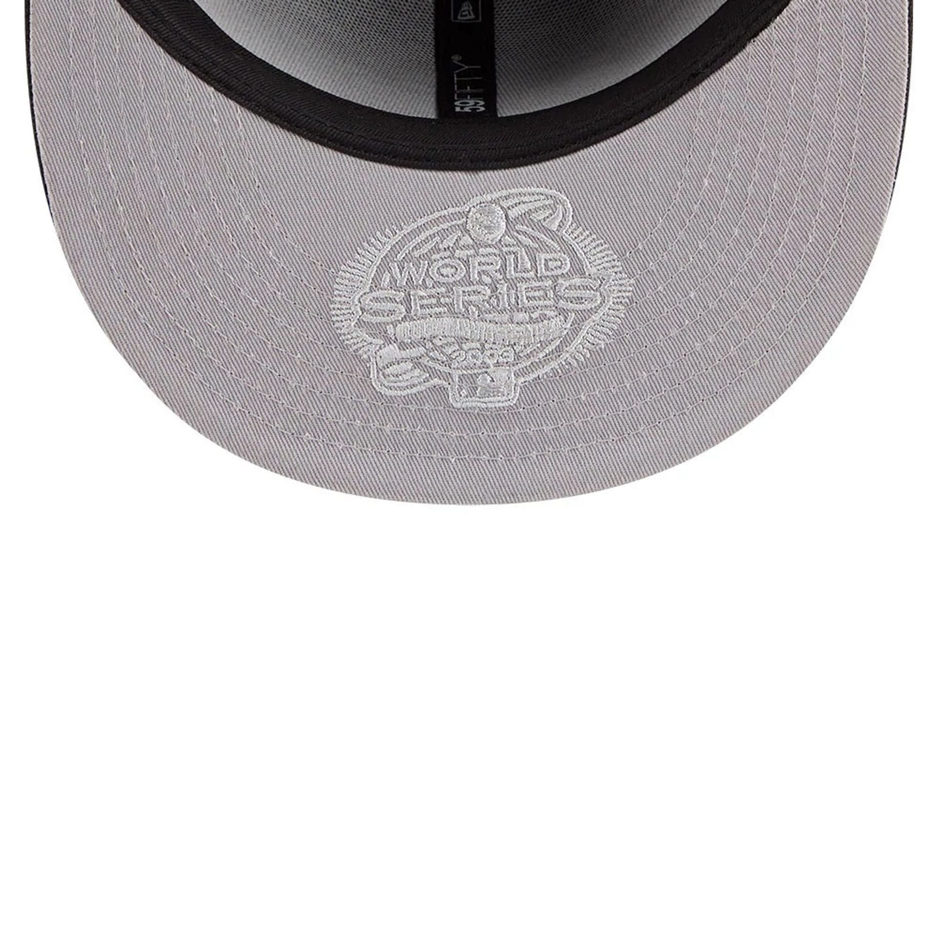 Pictured is this MLB Hidden Hit Miami Marlins 59FIFTY Fitted cap in black. 2