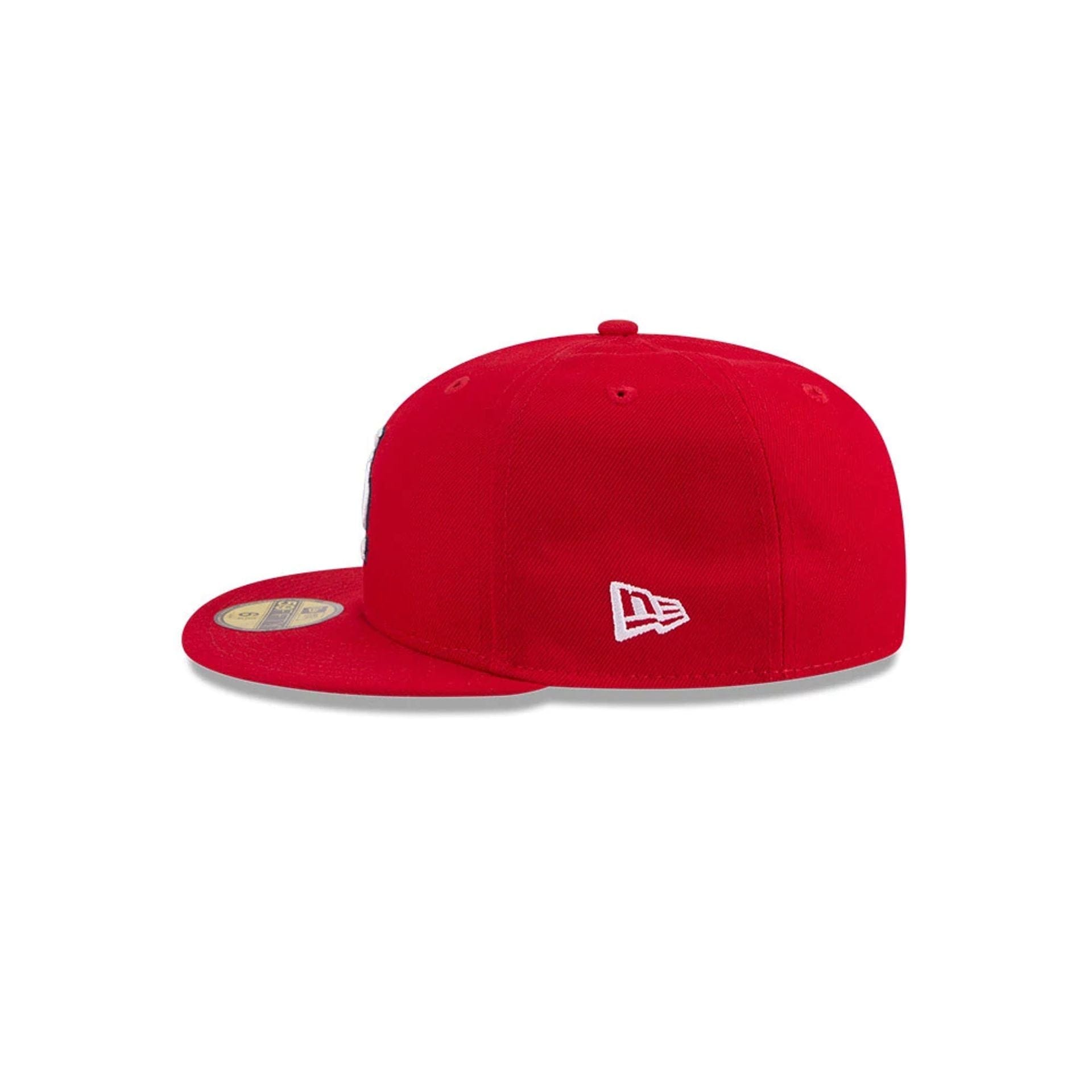 Pictured is this MLB Hidden Hit St. Louis Cardinals 59FIFTY Fitted cap in red. 6