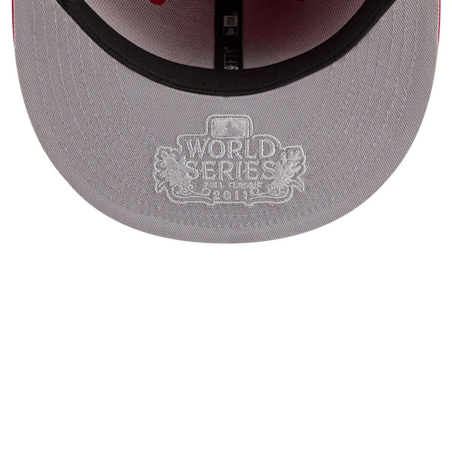 Pictured is this MLB Hidden Hit St. Louis Cardinals 59FIFTY Fitted cap in red. 2