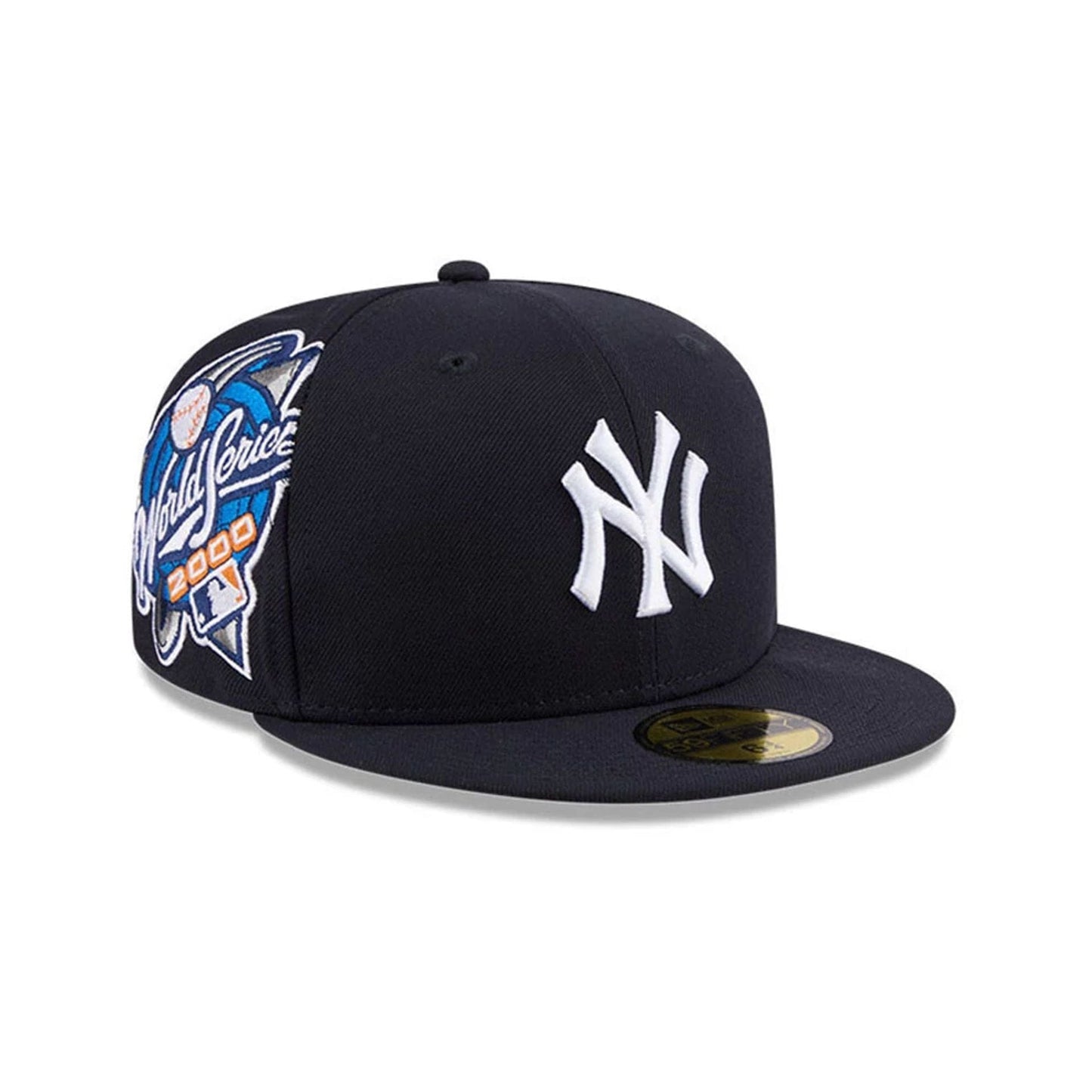 Pictured is this MLB Hidden Hit New York Yankees 59FIFTY Fitted cap in navy. 1