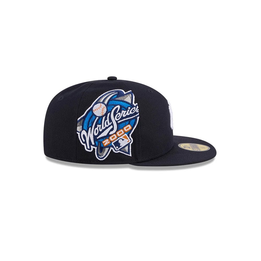 Pictured is this MLB Hidden Hit New York Yankees 59FIFTY Fitted cap in navy. 5