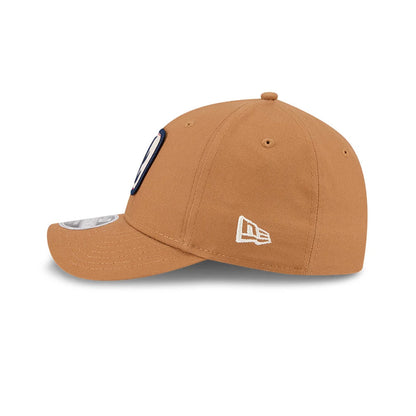 Pictured is this MLB Team Choice Atlanta Braves 9FORTY M-Crown cap in beige. 6