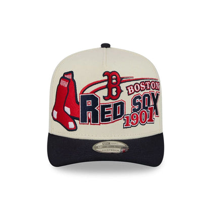 Pictured is this MLB Classic Boston Red Sox 9FIFTY A-Frame Snapback cap in White. 3