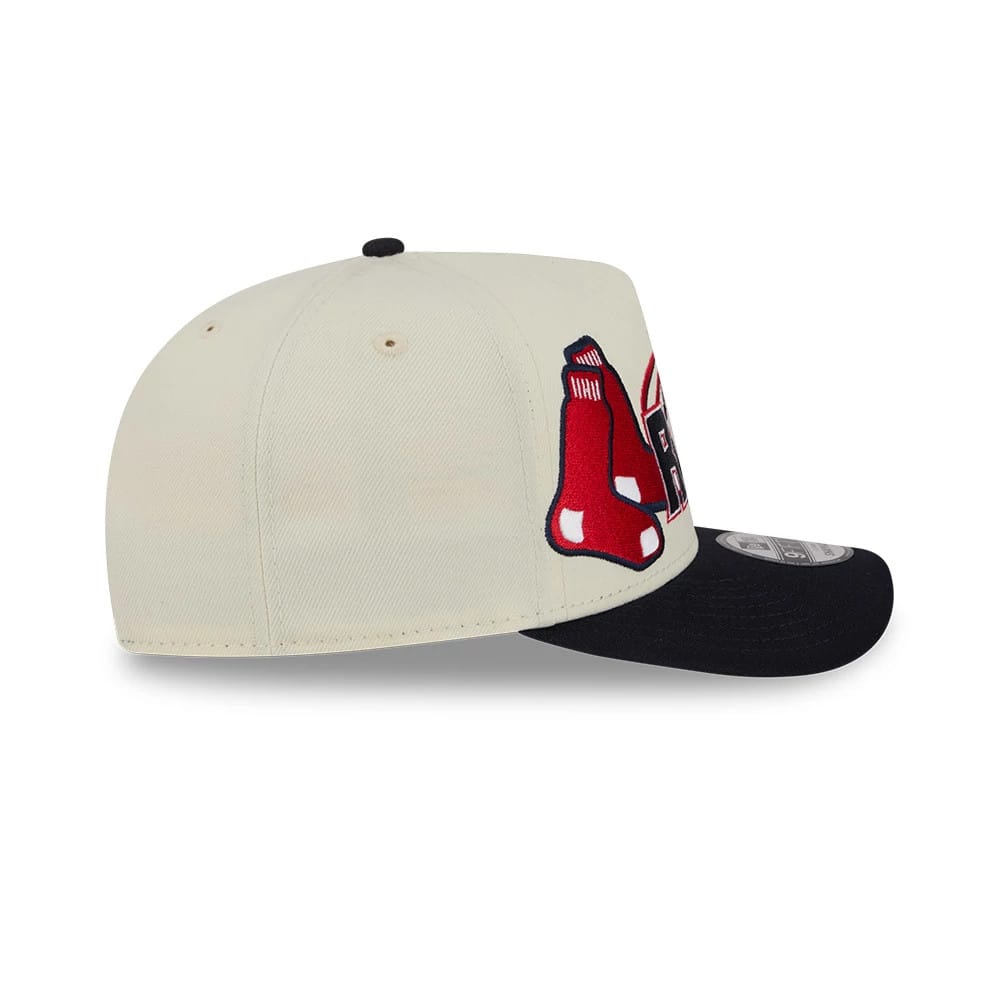 Pictured is this MLB Classic Boston Red Sox 9FIFTY A-Frame Snapback cap in Cream. 6