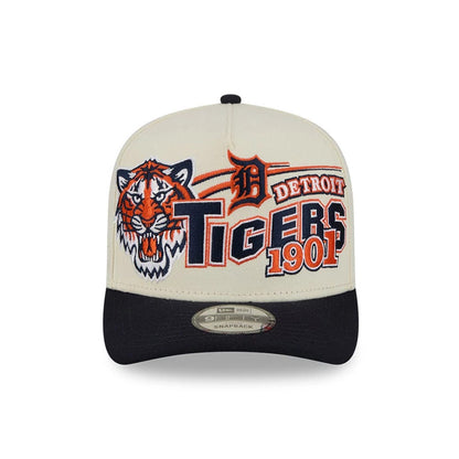 Pictured is this MLB Classic Detroit Tigers 9FIFTY A-Frame Snapback cap in White. 3