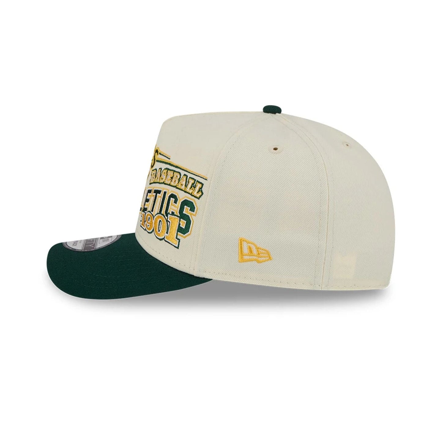 Pictured is this MLB Classic Athletics 9FIFTY A-Frame Snapback cap in White. 5