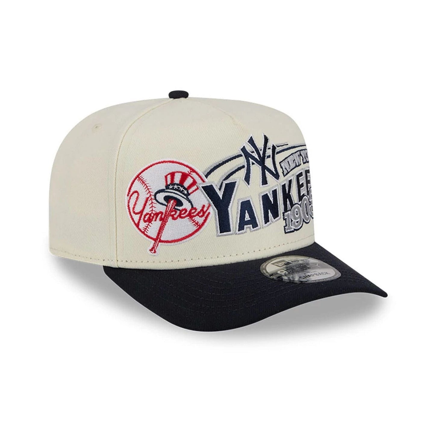 Pictured is this MLB Classic New York Yankees 9FIFTY A-Frame Snapback cap in White. 4