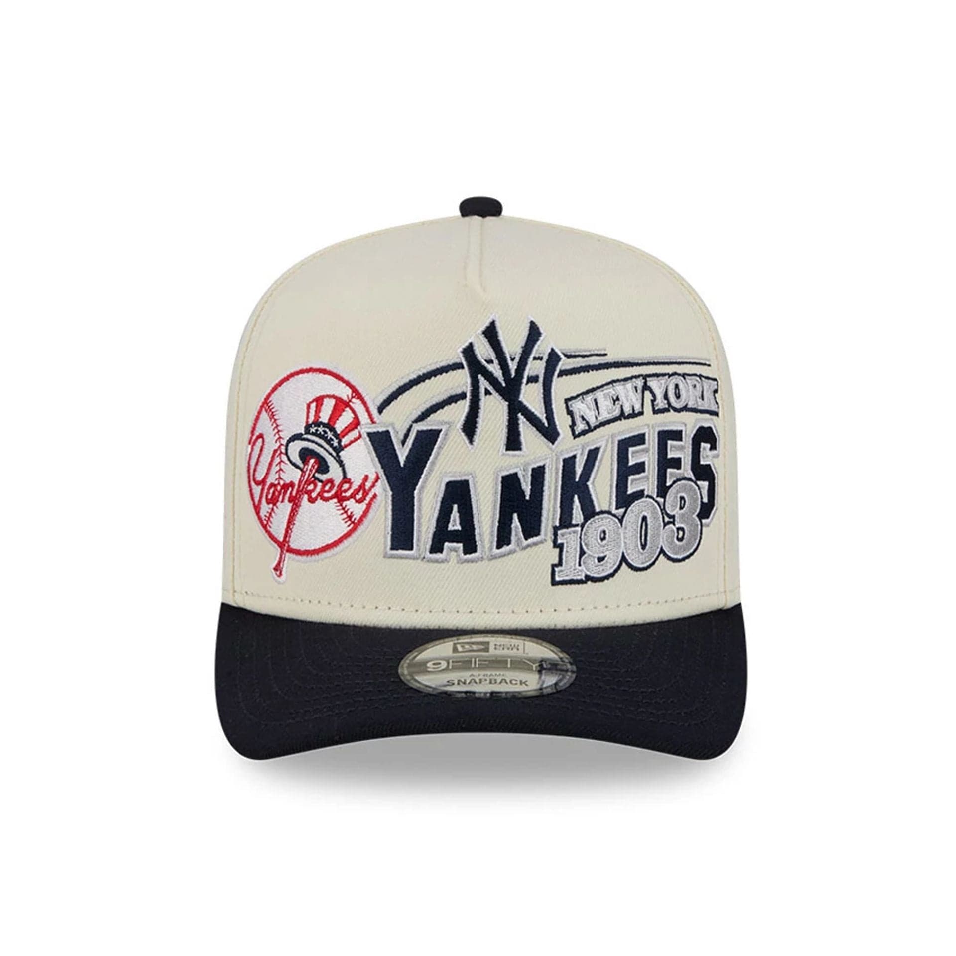 Pictured is this MLB Classic New York Yankees 9FIFTY A-Frame Snapback cap in White. 3