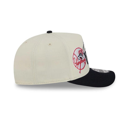 Pictured is this MLB Classic New York Yankees 9FIFTY A-Frame Snapback cap in Cream. 6
