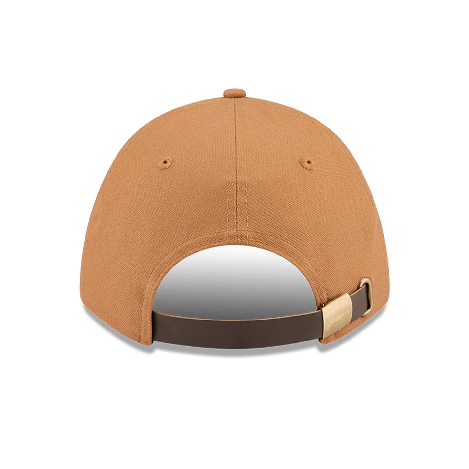 Pictured is this MLB Team Choice New York Yankees 9FORTY M-Crown cap in beige. 2