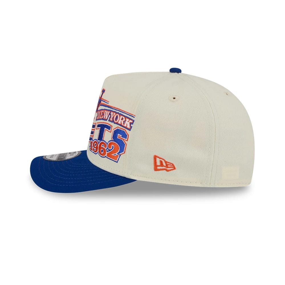 Pictured is this MLB Classic New York Mets 9FIFTY A-Frame Snapback cap in Cream . 5