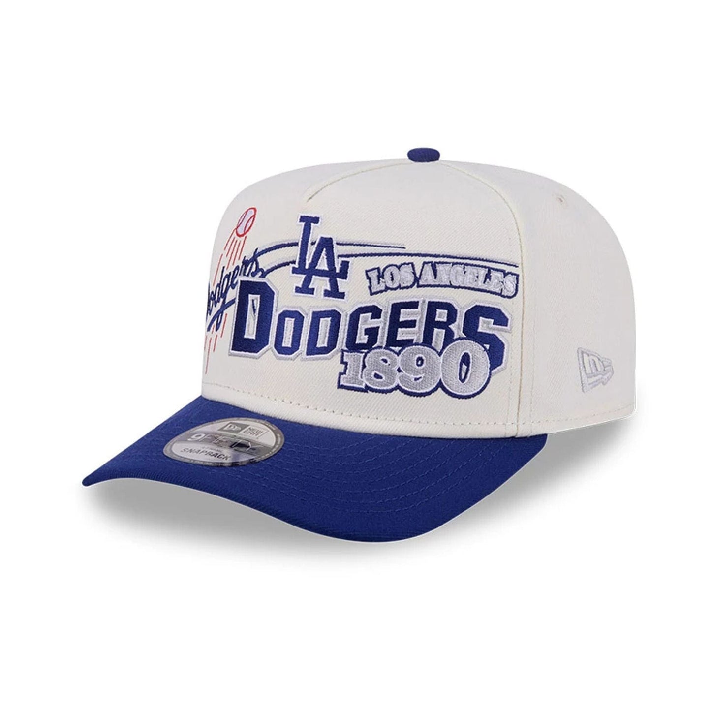 Pictured is this MLB Classic LA Dodgers 9FIFTY A-Frame Snapback cap in White. 1