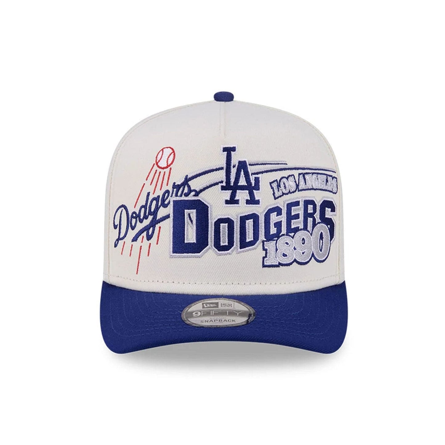 Pictured is this MLB Classic LA Dodgers 9FIFTY A-Frame Snapback cap in White. 3