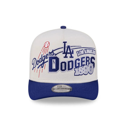 Pictured is this MLB Classic LA Dodgers 9FIFTY A-Frame Snapback cap in White. 3