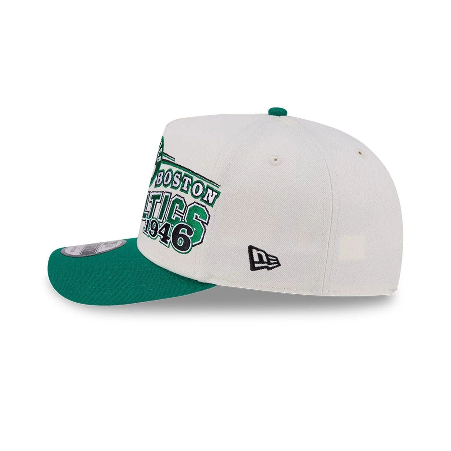 Pictured is this NBA Classic Boston Celtics 9FIFTY A-Frame Snapback cap in White. 5