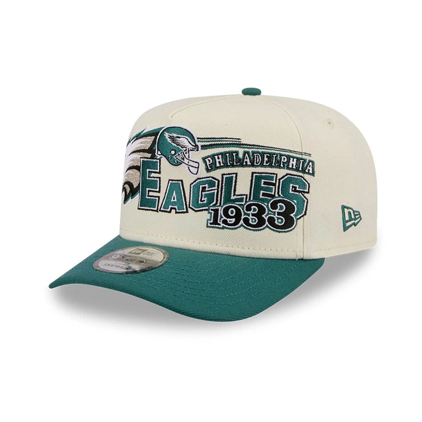 Pictured is this NFL Classic Philadelphia Eagles 9FIFTY A-Frame Snapback cap in White. 1