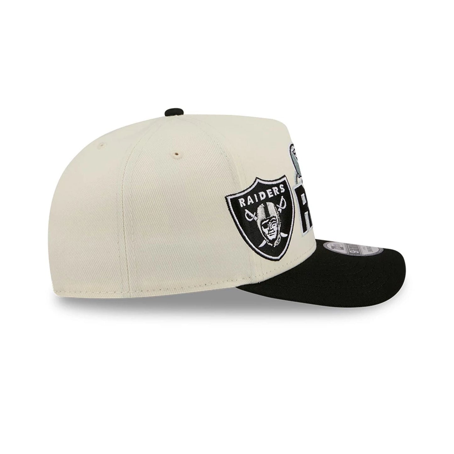 Pictured is this NFL Classic Las Vegas Raiders 9FIFTY A-Frame Snapback cap in White. 6
