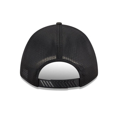 Pictured is this MLB Badged Detroit Tigers 9FORTY M-Crown A-Frame Trucker cap in black. 2