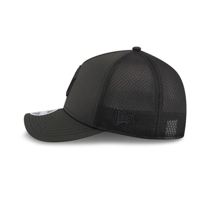 Pictured is this MLB Badged New York Yankees 9FORTY M-Crown A-Frame Trucker cap in black. 5