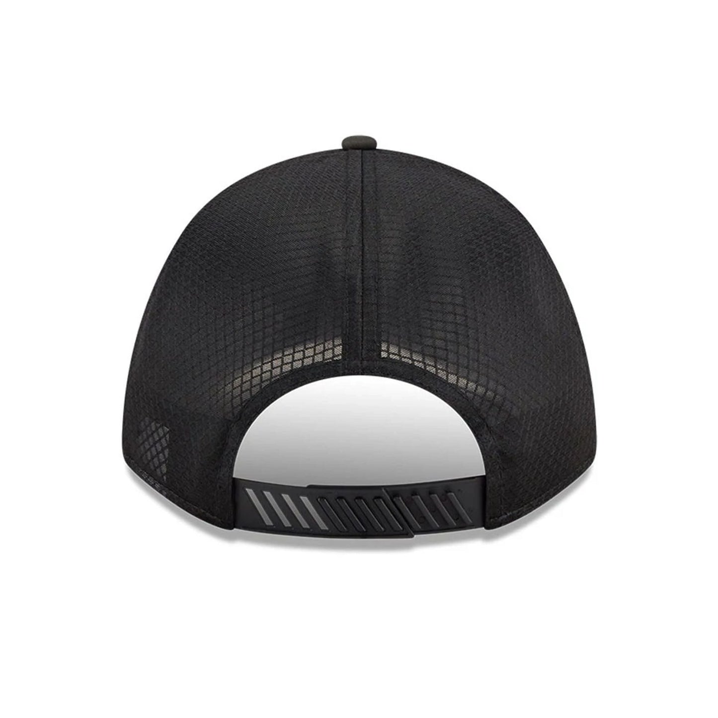 Pictured is this MLB Badged New York Yankees 9FORTY M-Crown A-Frame Trucker cap in black. 2