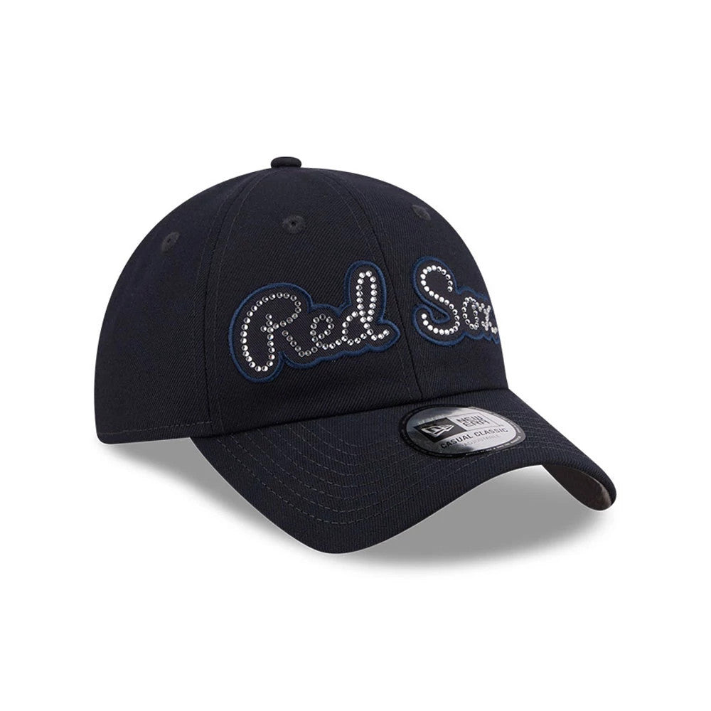 Pictured is this MLB Rhinestone Boston Red Sox Casual Classic cap in navy. 4