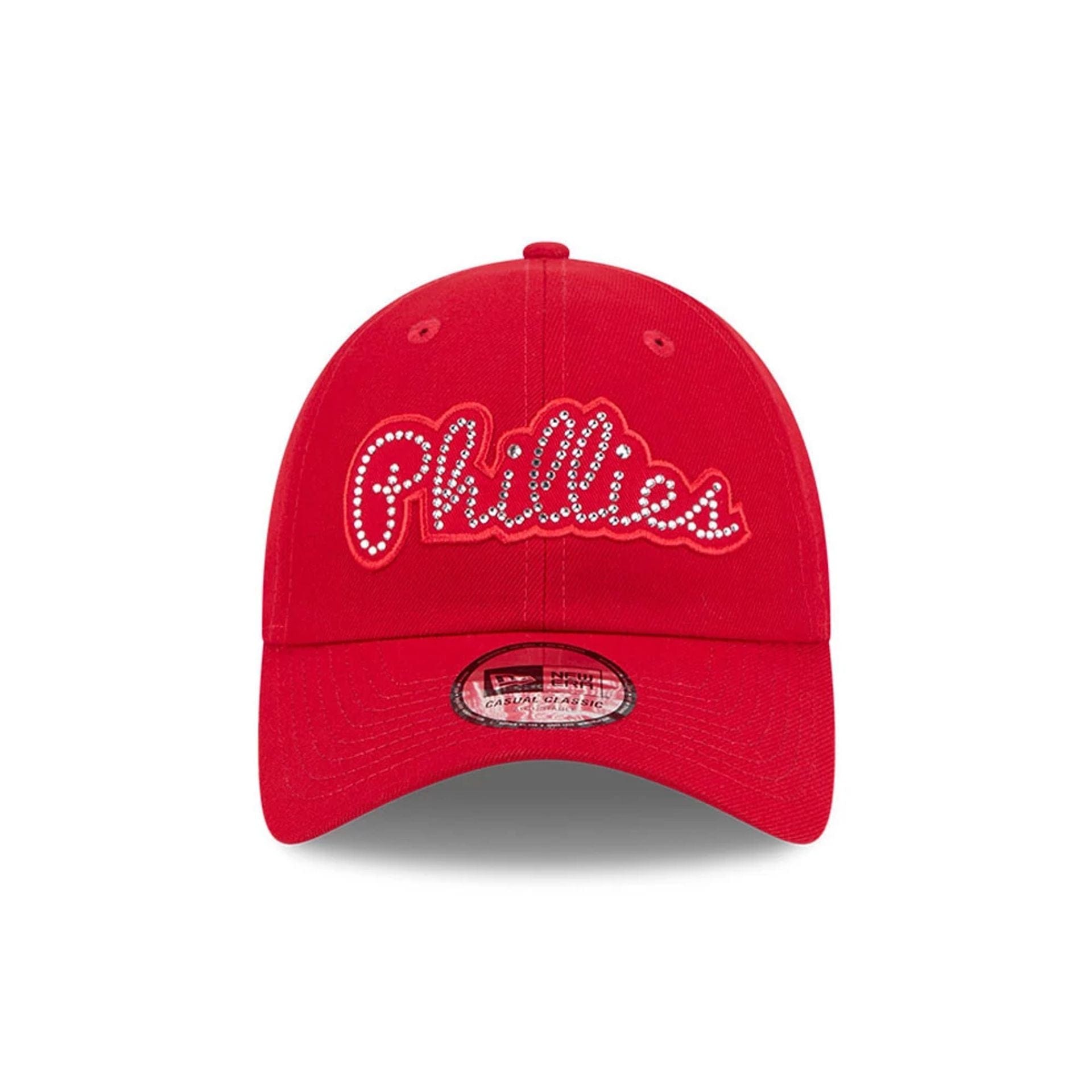 Pictured is this MLB Rhinestone Philadelphia Phillies Casual Classic cap in red. 3