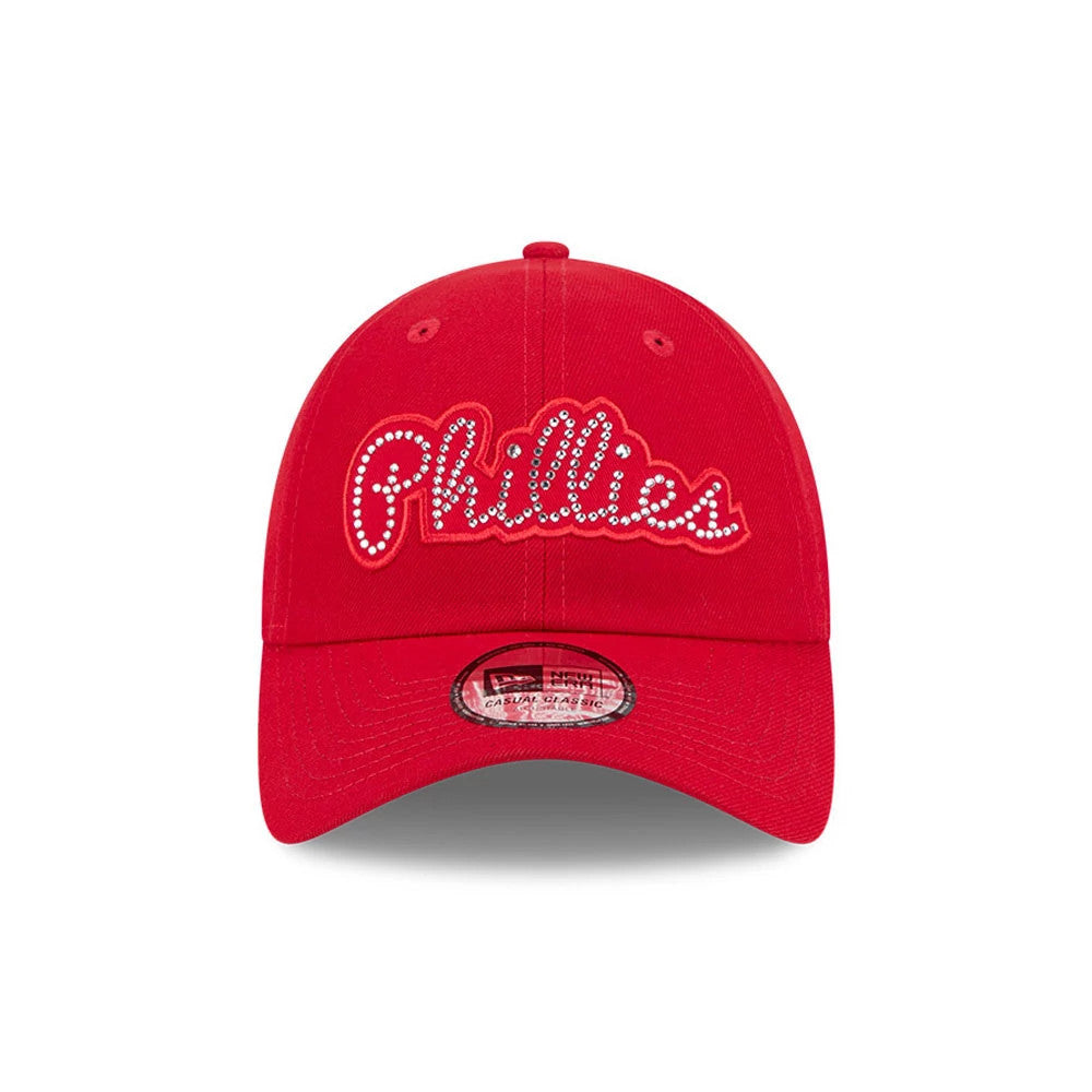 Pictured is this MLB Rhinestone Philadelphia Phillies Casual Classic cap in red. 3