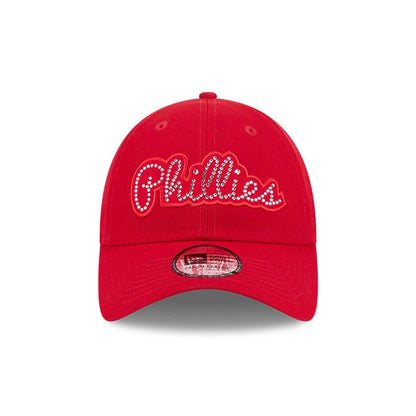 Pictured is this MLB Rhinestone Philadelphia Phillies Casual Classic cap in red. 3