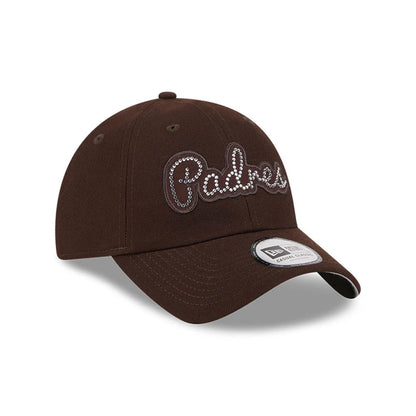 Pictured is this MLB Rhinestone San Diego Padres Casual Classic cap in dark brown. 4