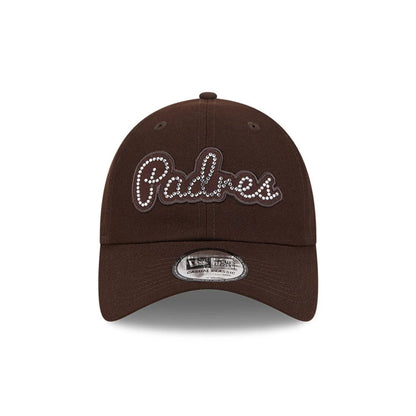 Pictured is this MLB Rhinestone San Diego Padres Casual Classic cap in dark brown. 3