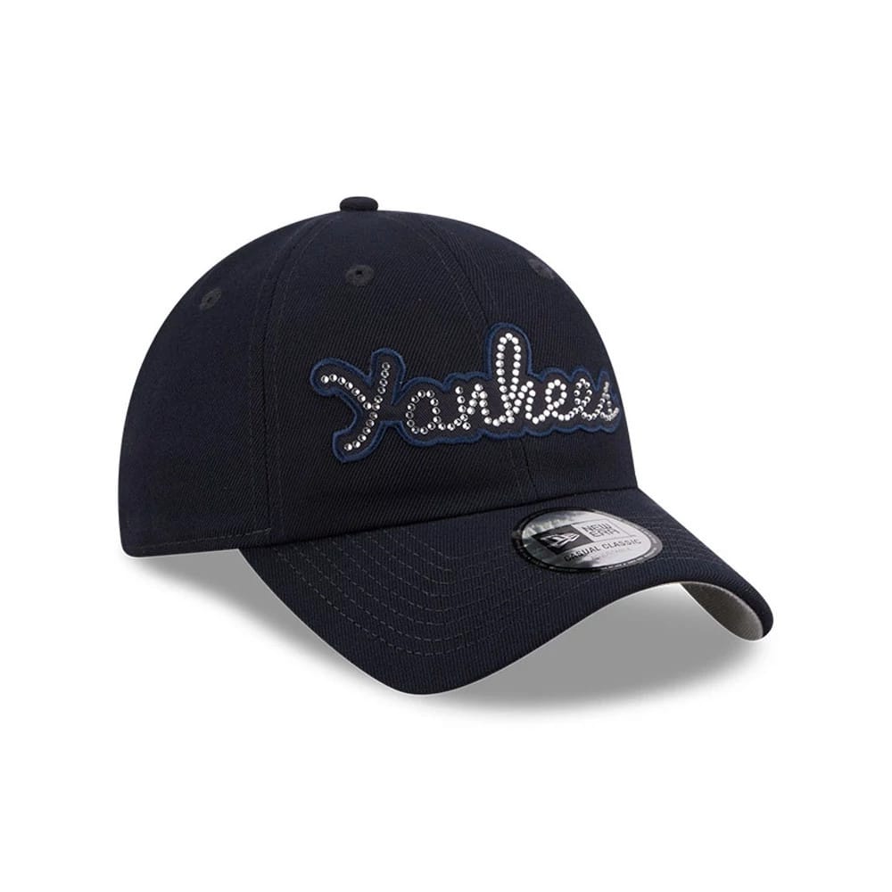Pictured is this MLB Rhinestone New York Yankees Casual Classic cap in navy. 4