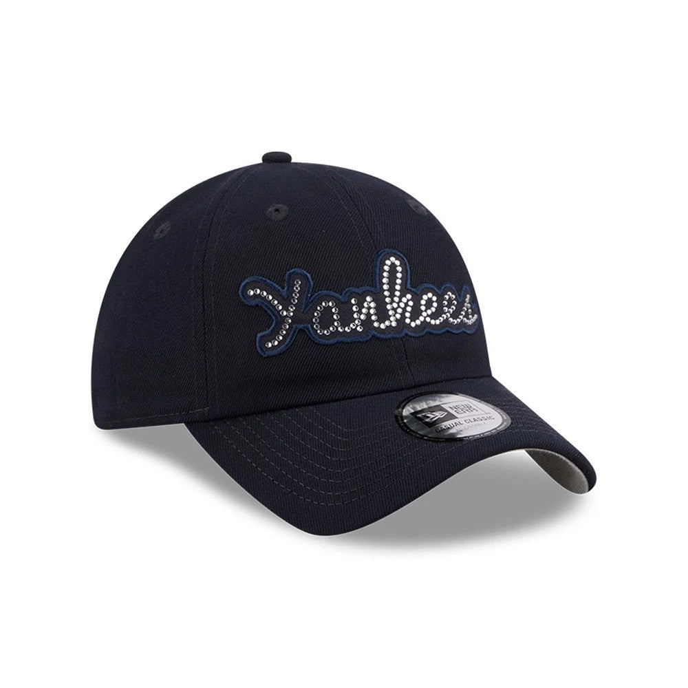 Pictured is this MLB Rhinestone New York Yankees Casual Classic cap in navy. 4