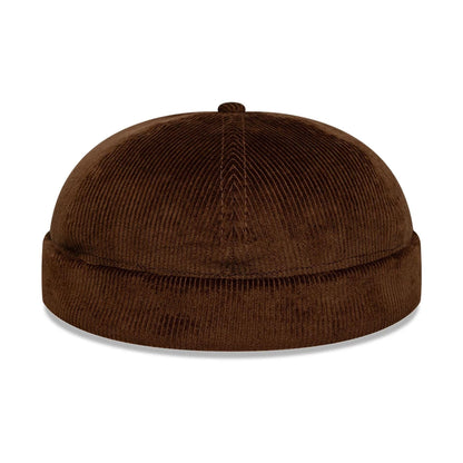 Pictured in this New Era Cord Dark Brown Docker Hat 3