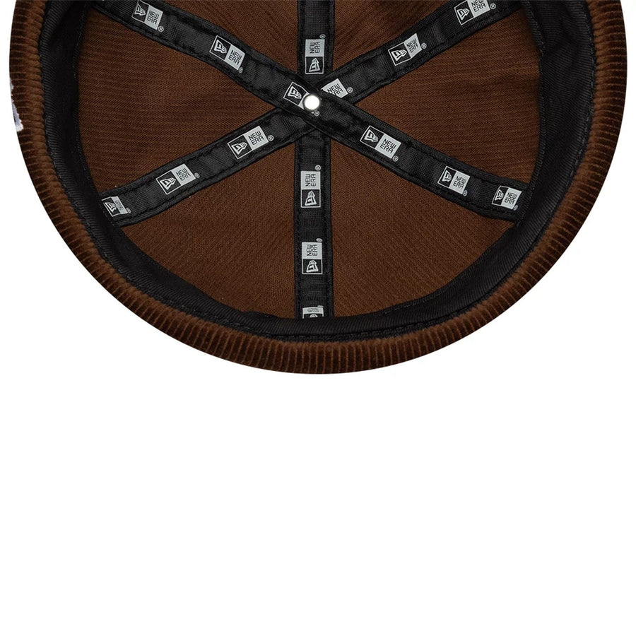 Pictured in this New Era Cord Dark Brown Docker Hat 4