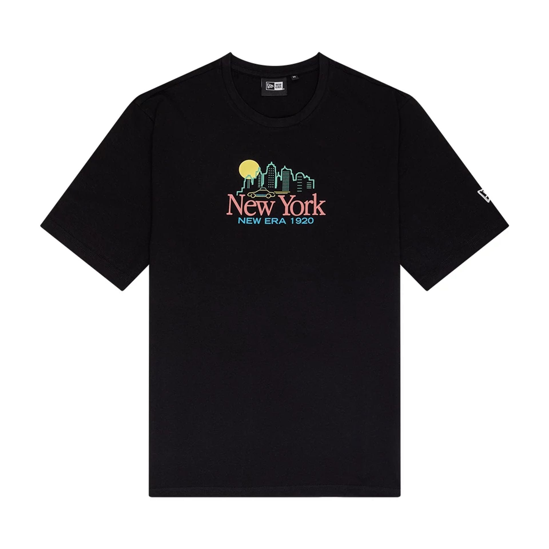 The Male model is wearing New Era New York City Black T-Shirt 1